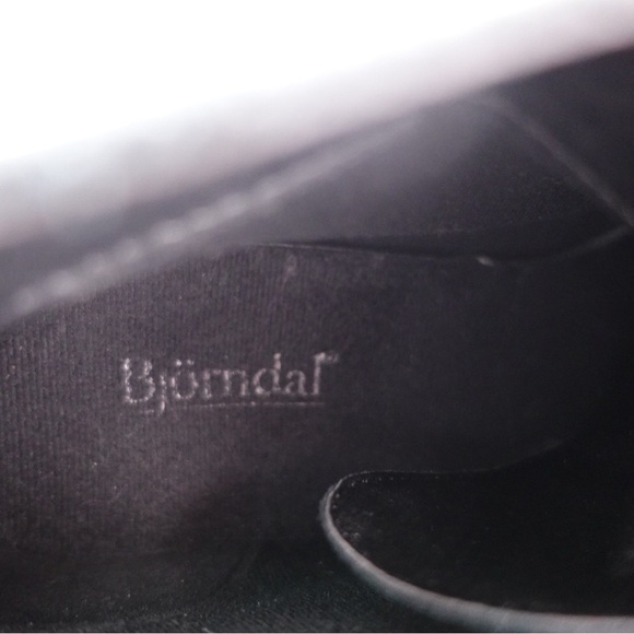 Bjorndal Rachel Wedge Heel Chukka Booties Sz 9 Lace Up Black Suede - Picture 10 of 11